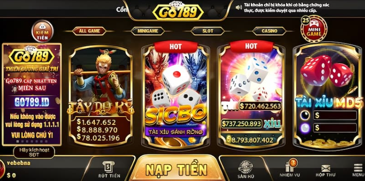 Sự đa dạng của các trò chơi tại Go789 Sự đa dạng của các trò chơi tại Go789