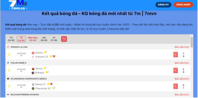 Kết quả của các trận đấu được cập nhật thường xuyên tại trang Kết quả của các trận đấu được cập nhật thường xuyên tại trang